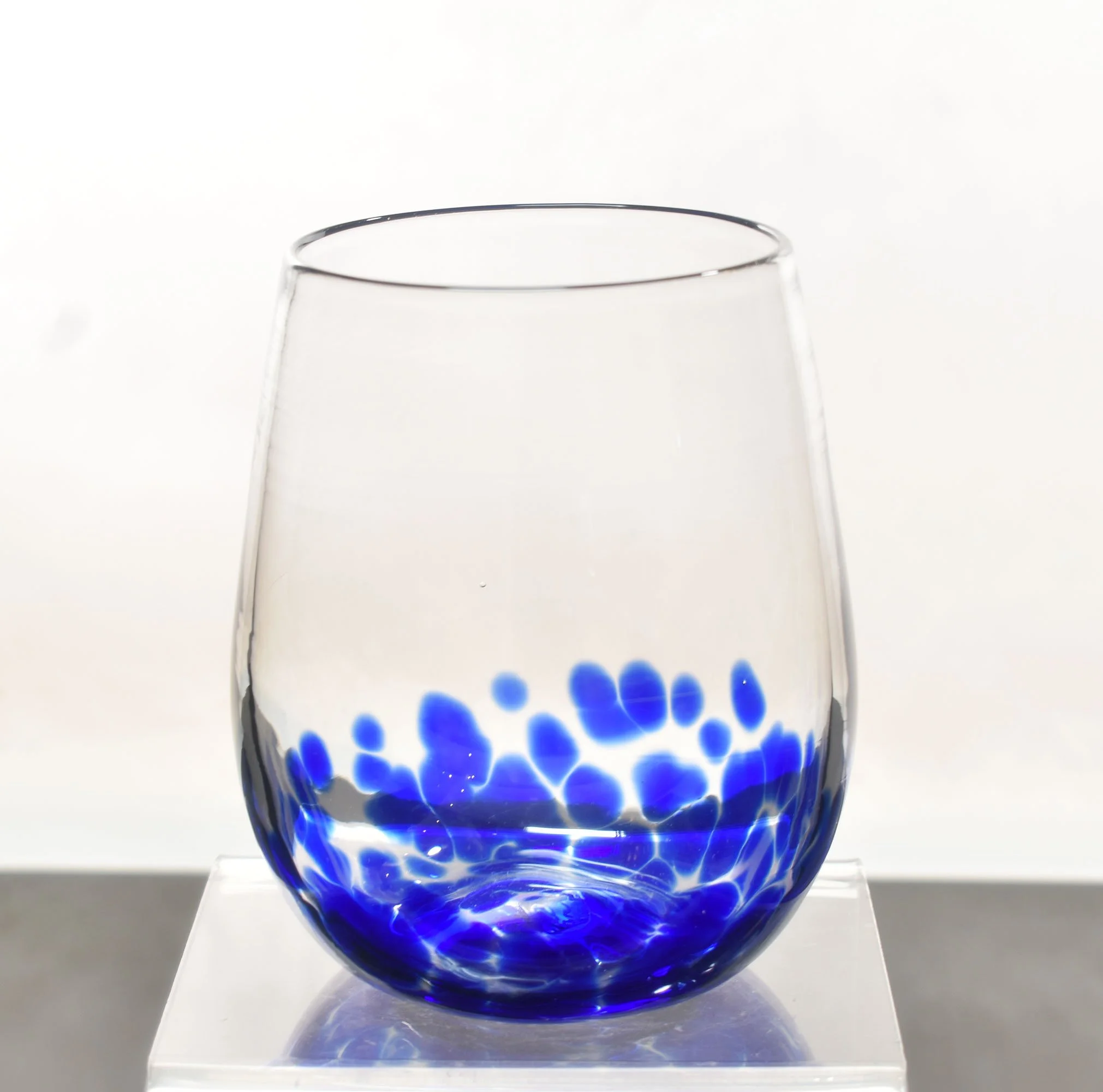 りんごろーグラス Stemless Wine Glasses - 6 colors — Akron Glass Works